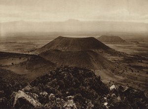 Mexico: Santa Catarina en La Caldera, gedoofde vulkanen aan de rand van de hoofdstad Mexico (z/w foto) door Hugo Brehme