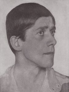 Oskar Kokoschka, Oostenrijks kunstenaar en schrijver (z/w foto) door Hugo Erfurth