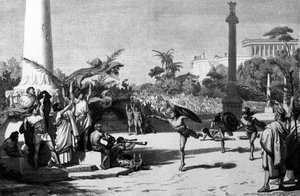 Olympische Spelen: reconstructie van de Olympische race door H. Kaeseberg door Hugo Kaeseberg