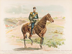 Ruiterportret van Nicolaas II van Rusland