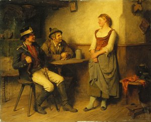 Een gesprek in de taverne, 1891 door Hugo Kauffmann