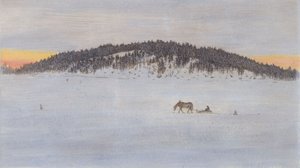Winterweg I door Hugo Simberg
