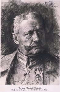 Hindenburg, uit Hindenburg gepubliceerd door Daterlandijrcher Derlag & H Weller Berlin, 1928 door Hugo Vogel