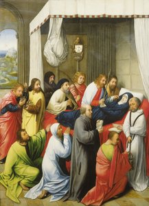 De ontslaping van de Maagd, ca. 1500 door Hugo van der (follower of) Goes