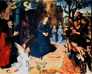 Aanbidding van de herder, 1476-1479 door Hugo van der Goes