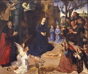 De Aanbidding van de Herders Het Portinari-drieluik, ca. 1478 door Hugo van der Goes