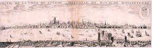 Uitzicht op Londen vanuit het zuiden, 1643 door Hugue Picart