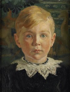 Jeugdportret van Joseph Luns door Huib Luns