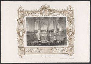 Optocht met een boekdrukkerij, 1836 door Huib van Hove Bz