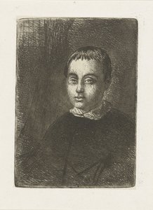 Portret van een jongen door Huib van Hove Bz
