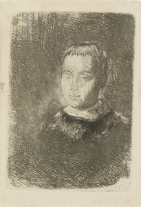 Portret van een jongen door Huib van Hove Bz