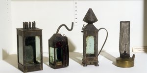 Prototype mijnwerkersveiligheidslampen, 1815 door Humphry Davy