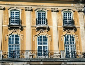 Façade van het Esterhazy paleis