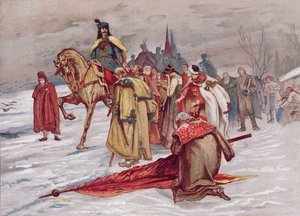 Rakoczi Ferenc neemt afscheid van zijn volk als hij in ballingschap gaat in februari 1711, ca. 1900