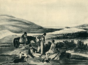 Jacht op korhoenders door de zuiderling