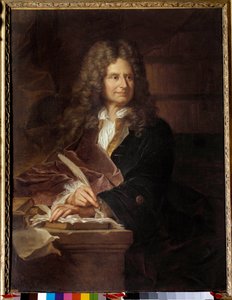 Portret van Nicolas Boileau (1636 - 1711) door Hyacinthe (studio of) Rigaud