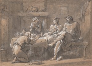 Jupiter en Mercurius in het huis van Baucis en Philemon, 18e eeuw