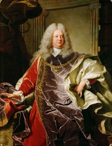 Barok: Portret van graaf Philipp Ludwig Wenzel von Sinzendorf door Hyacinthe Francois Rigaud