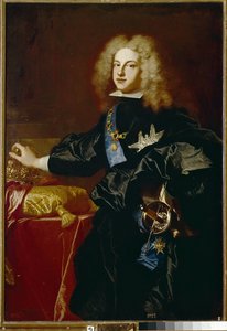 Filips V van Spanje - Portret van Filips V door Hyacinthe Francois Rigaud