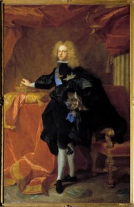 Portret van Filips V (1683-1746) koning van Spanje door Hyacinthe Francois Rigaud