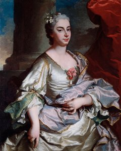 Portret van Battina Raggi, Markiezin van Brignole Sale (overleden 1747) door Hyacinthe Francois Rigaud