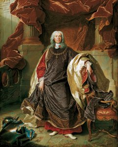 Portret van Prins Joseph Wenzel I van Liechtenstein 1696-1772, 1740 door Hyacinthe François Honoré Rigaud