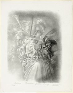 Galvina, uit Collectie Studiekoppen door Hyacinthe Louis Aubry Lecomte
