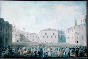 De grote ontvangst van Alexander I in het Kremlin op 15 augustus 1816 door I.A. Lavrov