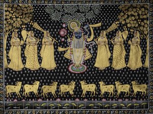 De god Krishna en de gopi’s