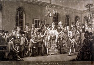Zicht op een volle kamer in Bagnigge Wells, Londen, 1772 door IR Smith