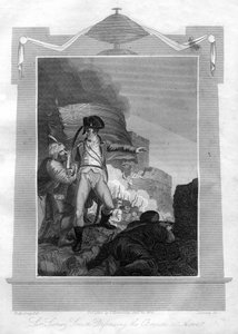 Sir Sydney Smith 1764-1840 verdedigt de bres bij Acre, 1816