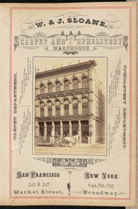 [W. and J. Sloane Carpet and Upholstery Warehouse, San Francisco]. door I. W. Taber