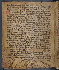 Paardengevecht, uit Heynesbok (Het Boek van Heynes), 1e helft van de 16e eeuw
