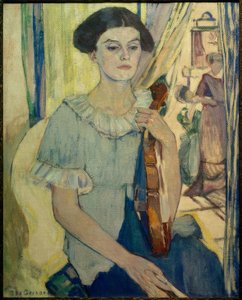 Violiste (Elli Bößneck) door Ida Gerhardi