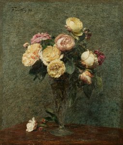 Stilleven: Rozen in een Glazen Vaas