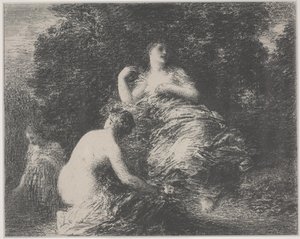 De Baadsters door Ignace Henri Jean Fantin Latour