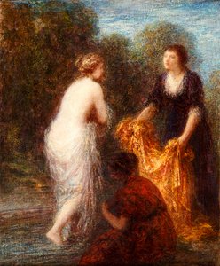 Na het bad door Ignace Henri Jean Fantin Latour