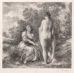 Badhuisgangers, 1881 door Ignace Henri Jean Fantin Latour