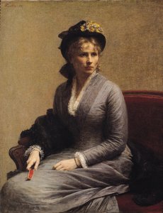 Charlotte Dubourg (1850-1921) 1882 door Ignace Henri Jean Fantin Latour