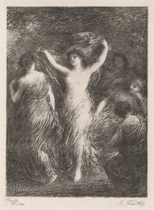 Dansen, 1898 door Ignace Henri Jean Fantin Latour