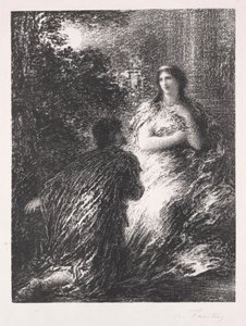 Duo des Troyens door Ignace Henri Jean Fantin Latour