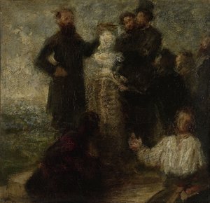 Hulde aan Delacroix door Ignace Henri Jean Fantin Latour