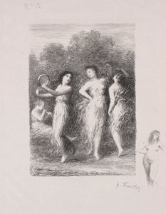 Het Zieke Meisje door Ignace Henri Jean Fantin Latour