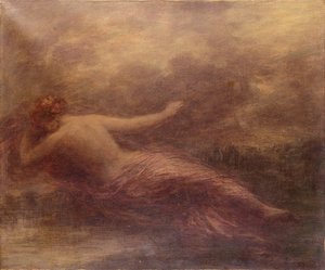 Nacht door Ignace Henri Jean Fantin Latour