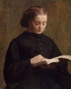 Portret van juffrouw Marie Fantin-Latour, 1859 door Ignace Henri Jean Fantin Latour