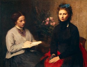 Lezen door Ignace Henri Jean Fantin Latour