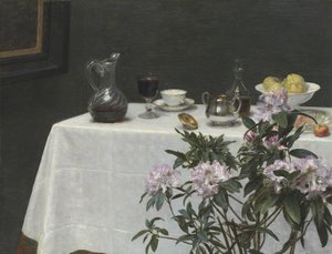 Stilleven: hoek van een tafel, 1873 door Ignace Henri Jean Fantin Latour