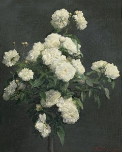 Stilleven van witte pioenen, 1870
