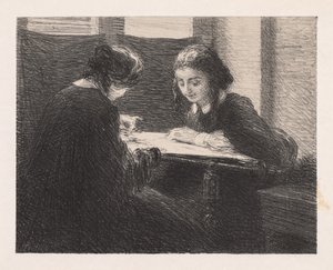 De Borduursters door Ignace Henri Jean Fantin Latour