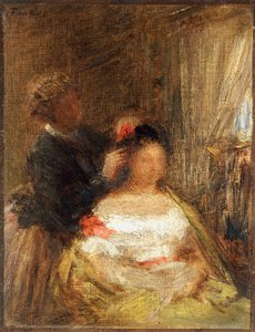 De kapper door Ignace Henri Jean Fantin Latour